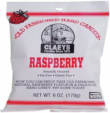 Claeys Raspberry Hard Candies 6oz 12ct